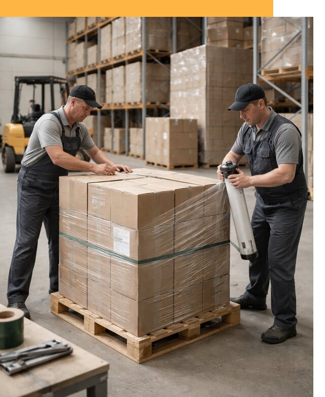 Упаковка и паллетирование грузов от 3688 руб: защита и крепление